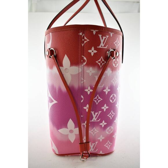 Louis Vuitton Escale Neverfull MM Red White Tie Dye Tote Handle Shoulder Bag - Picture 9 of 12